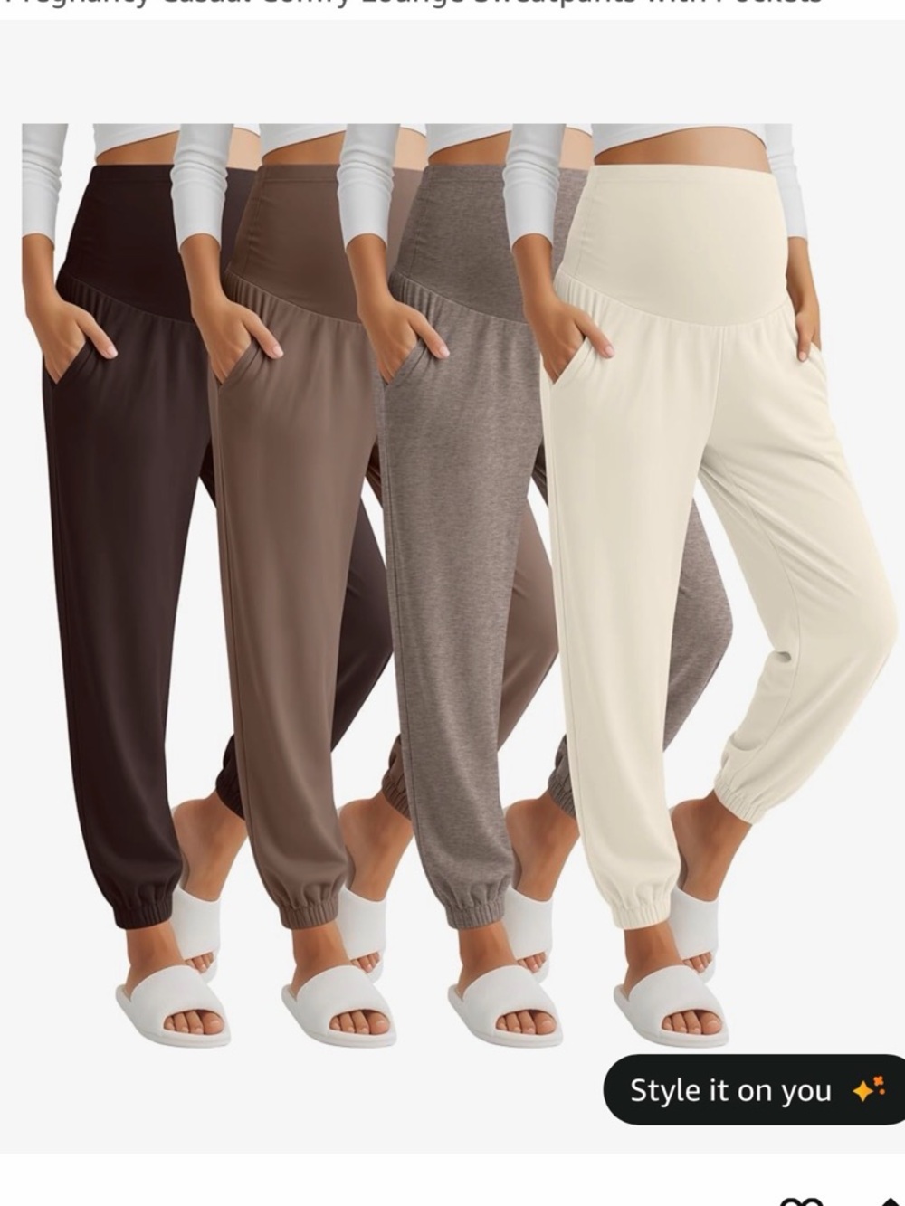 4 Pack Maternity Jogger Pants - M Brand New